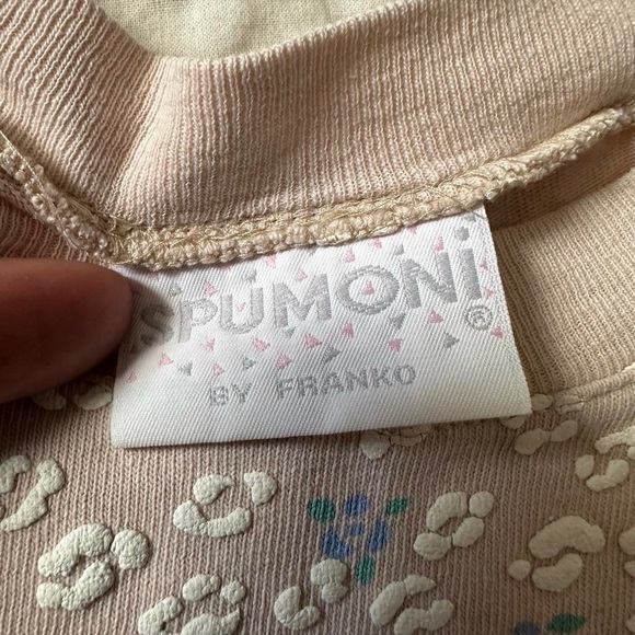 Vintage 1990s Girrafe Elephant Print Shirt - Pink and Cream L - Picture 6 of 6